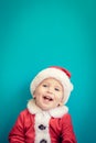 Portrait of child wearing Santa Claus costume Royalty Free Stock Photo