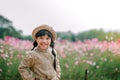 Portrait children feeling happy in summer