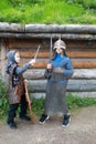 Two children in Viking Armor