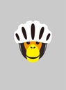 Portrait of chimpanzee, wearing bike helmet, like a cyclist, cool style, cosplay
