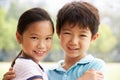 Portrait Of Chinese Boy And Girl Royalty Free Stock Photo