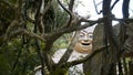 Portrait of a Chinese god statue stone Royalty Free Stock Photo