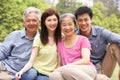 Portrait Of Chinese Parents With Adult Children