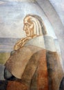 Portrait of Christopher Columbus, Mural paintings of the Monastery of La Rabida, Huelva, Spain