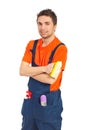 Portrait of cleaning worker man