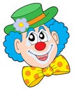 Portrait of clown vector illustration