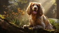 Portrait of a Cocker Spaniel in a Natural Setting - AI Generated Royalty Free Stock Photo