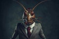 Portrait of a Cockroach dressed in a formal business suit