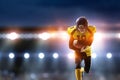 Portrait of confident American football player Royalty Free Stock Photo