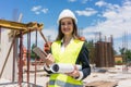 Portrait of a confident female architect or engineer with can-do attitude Royalty Free Stock Photo