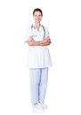 Portrait Of Confident Female Doctor Standing Arms Crossed Royalty Free Stock Photo