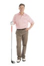 Portrait Of Confident Man With Golf Club