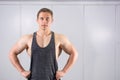 Portrait of confident and masculline man at the gym