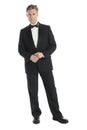 Portrait Of Confident Mature Man Wearing Tuxedo Royalty Free Stock Photo