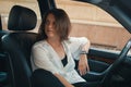 Portrait confident woman driver Royalty Free Stock Photo