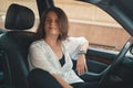 Portrait confident woman driver Royalty Free Stock Photo