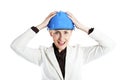 Portrait of confident young female architect standing Royalty Free Stock Photo