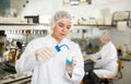 Portrait of young woman lab technician working Royalty Free Stock Photo