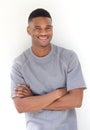 Portrait of a cool young black man smiling