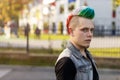 Young punk man outdoors Royalty Free Stock Photo
