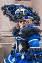 Portrait of Costumed woman at the Venetian Parade in Riquewihr in Alsace