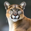 Portrait of a cougar (Puma concolor) in nature