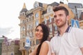 Portrait of couple bikers