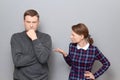 Portrait of couple during conversation, relationship concept