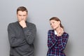 Portrait of couple during conversation, relationship concept