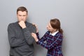 Portrait of couple during conversation, relationship concept