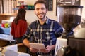 Portrait Of Couple Running Coffee Shop Together Royalty Free Stock Photo