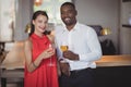 Portrait of couple toasting wine glasses Royalty Free Stock Photo