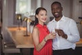 Portrait of couple toasting wine glasses Royalty Free Stock Photo