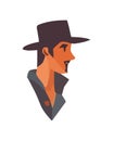 portrait cowboy with hat
