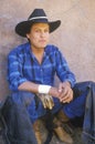 Portrait of cowboy, Inter-tribal ceremonial Indian Rodeo, Gallup NM