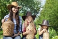 Portrait of cowgirls Royalty Free Stock Photo
