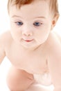 Portrait of crawling baby boy Royalty Free Stock Photo