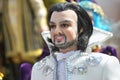 Portrait of a creative doll in the image of the Russian singer Kirkorov, at the fair. Tatarstan, alekseevskoye village may 28,