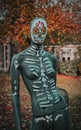 Halloween Mannequin Portrait with skeleton paint at scare fest festival