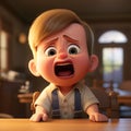 Cartoon Crying Boy