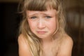 Portrait of crying little girl