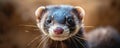 Portrait of a curious ferret in natural light Royalty Free Stock Photo