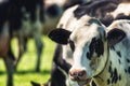 Holstein cows cattle in the meadow Royalty Free Stock Photo