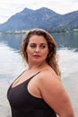 Portrait of a Curvy model in a swimsuit Royalty Free Stock Photo