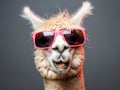 Portrait of cute alpaca lama Royalty Free Stock Photo