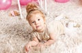 Portrait of a cute baby girl Royalty Free Stock Photo