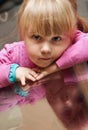 Portrait of cute blond girl Royalty Free Stock Photo