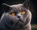 Portrait of a Cute British Shorthair Cat