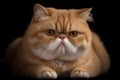 Portrait of a cute cat looking away. Exotic Shorthair cat breed Royalty Free Stock Photo