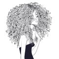 Cute curly girl Royalty Free Stock Photo